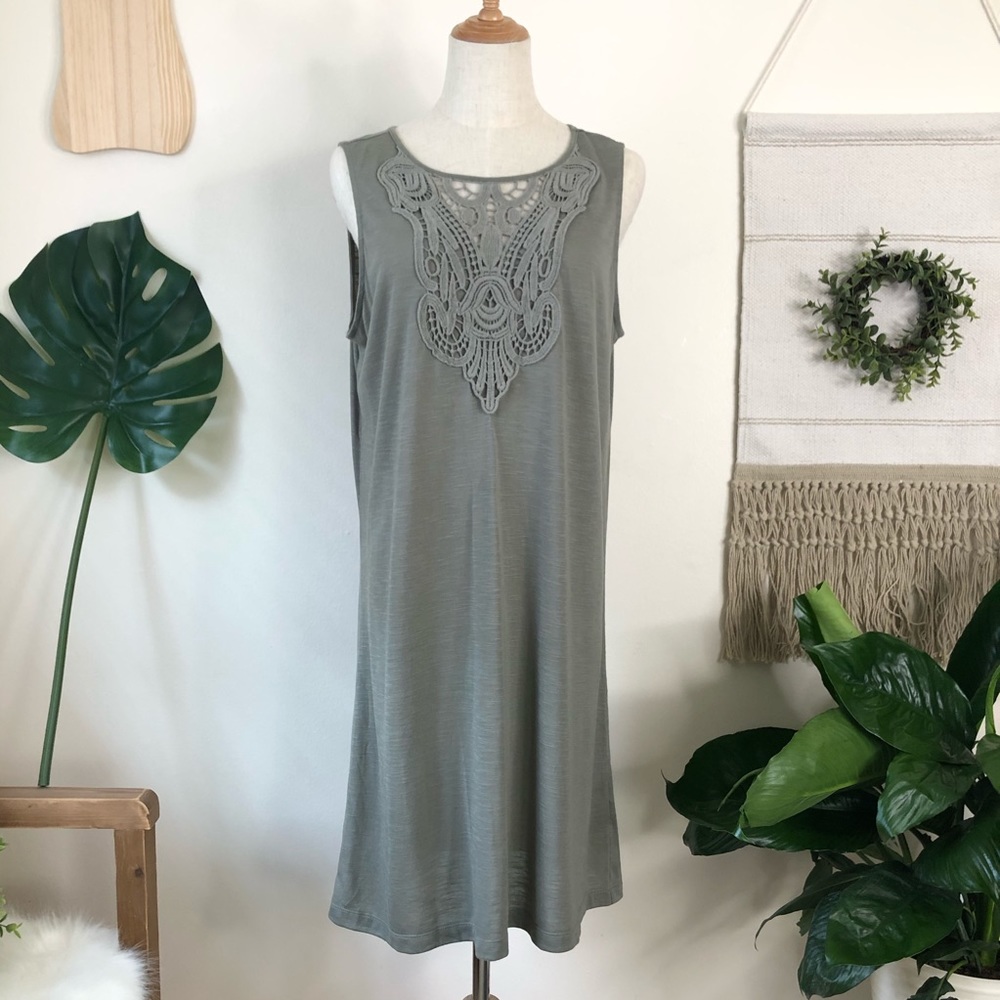 Joe Fresh l Green Knee Length Sleeveless Dress L - Picture 1 of 10